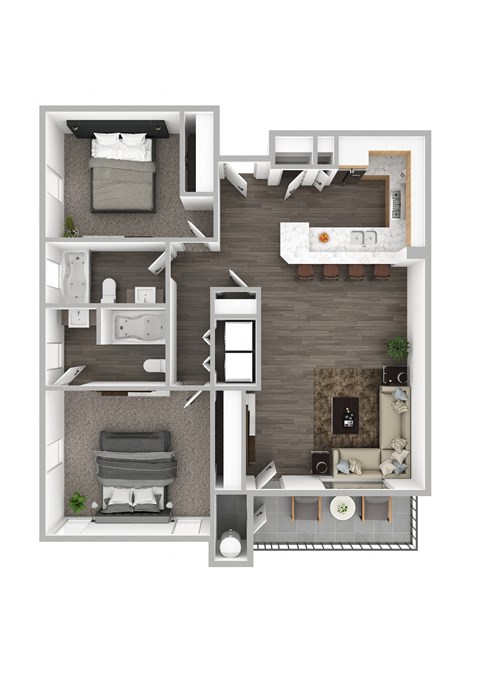 Emerald Floor Plan at The Michael B Townhomes and Flats, Nevada, 89148